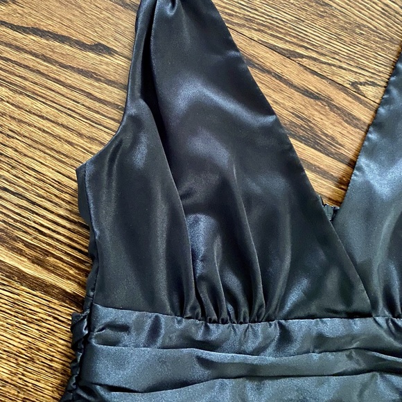 ✨host pick✨ Ripe Australia Maternity Black Satin Dress + Waist Tie (XS) - Picture 3 of 9